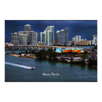Miami, linha do horizonte na Flórida