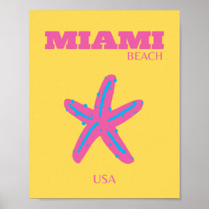 Poster Miami, Miami Beach, Viagem Art