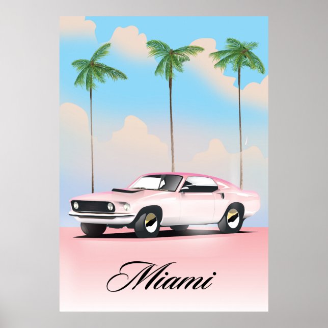 Poster Miami Pink Sunset (Frente)