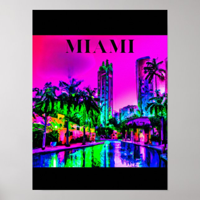 Poster Miami Vintage (Frente)
