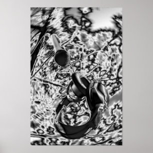 Pôster Mic E Fone De Ouvido