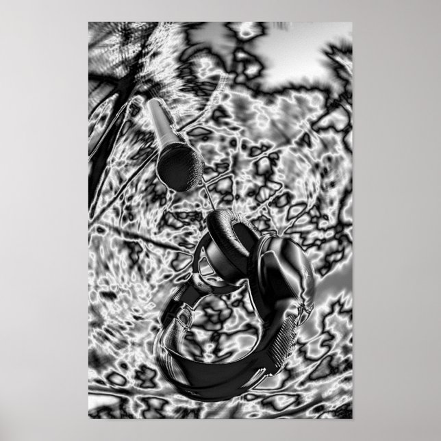 Pôster Mic E Fone De Ouvido (Frente)