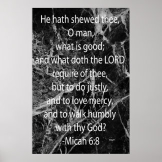 Poster Micah 6:8