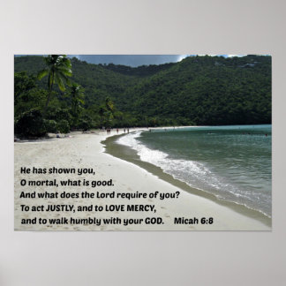 Poster Micah 6:8 Ele mostrou a você, O mortal, ....