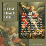 Poster Michael, a Oração Arcanjo com Texto Branco<br><div class="desc">Esta é uma bela imagem religiosa católica tradicional das Ruas. Michael,  o Arcanjo,  derrotando o diabo com uma camada da Rua. Michael reza em texto branco. A camada branca pode ser eliminada.</div>