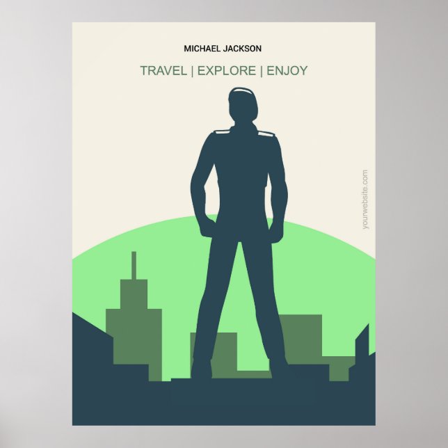 Poster Michael Jackson, o cantor (Frente)