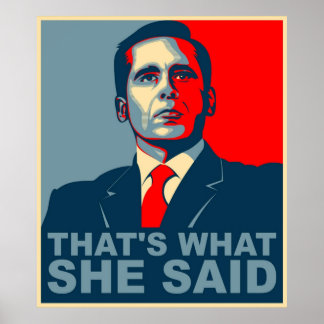 Poster Michael Scott É O Que Ela Disse