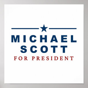 Poster Michael Scott para o Presidente do Gabinete