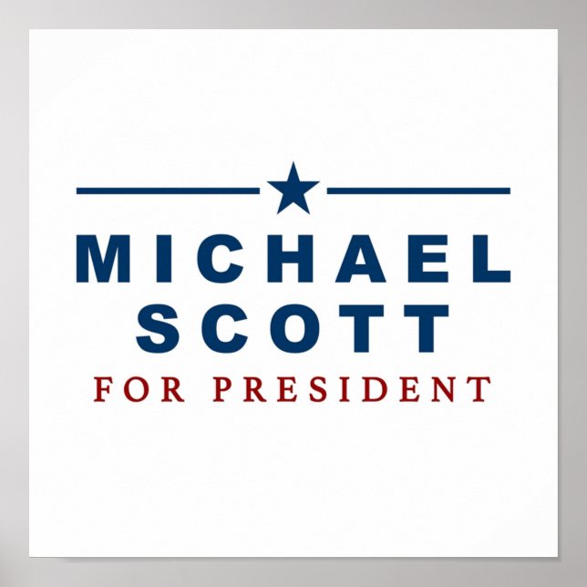 Poster Michael Scott para o Presidente do Gabinete (Frente)