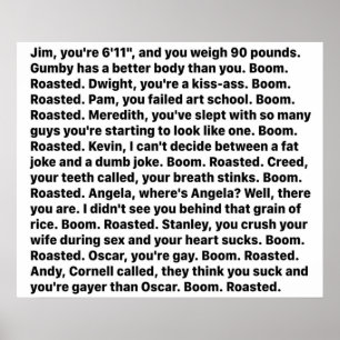 Poster Michael Scotts Boom Rostou Discurso
