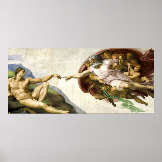 Pôster MICHELANGELO - A criação de Adam 1512 (Frente)