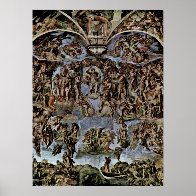 Pôster Michelangelo Buonarroti - O Último Acórdão (Frente)