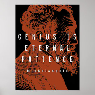 Poster Michelangelo Genius é citação de Paciência Ete