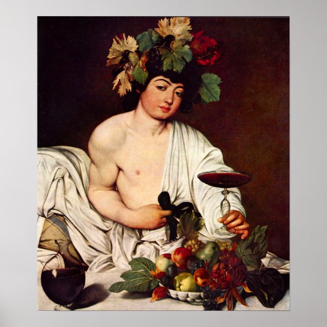 Pôster Michelangelo Merisi da Caravaggio-Bacchus (Frente)