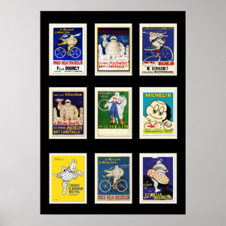 Poster Michelin Bibendo Vintage, Cartões postais V
