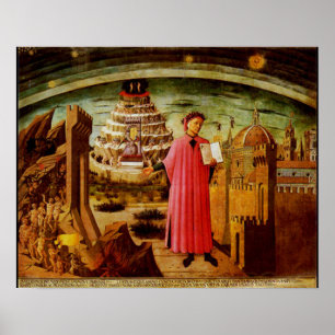 Pôster Michelinos Fresco Dante e a comédia Devine