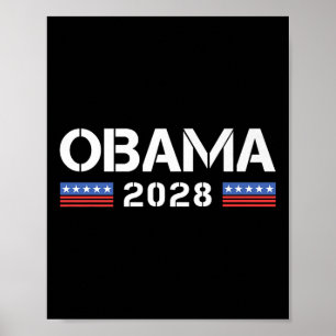 Poster Michelle Barack Obama Pelo Presidente 28 2028 4.º