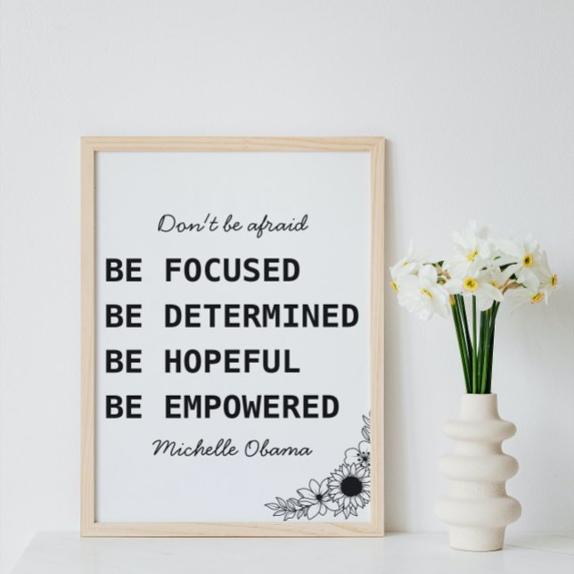 Poster Michelle Obama cita Não tenha medo da arte feminis (Criador carregado)