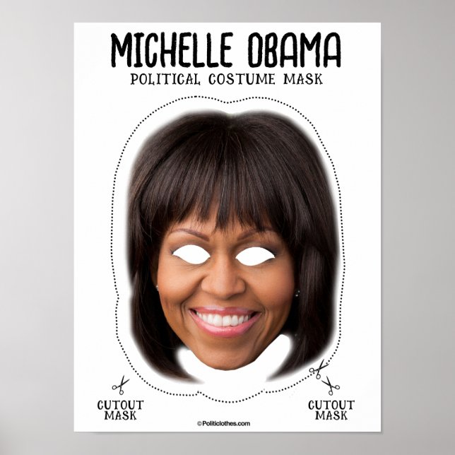 Poster Michelle Obama Costume Mask (Frente)