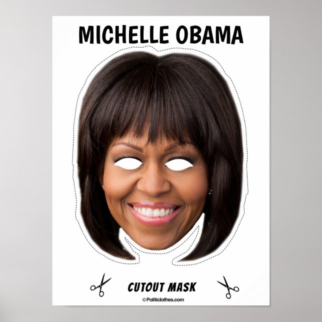 Poster MICHELLE OBAMA Halloween Mask (Frente)