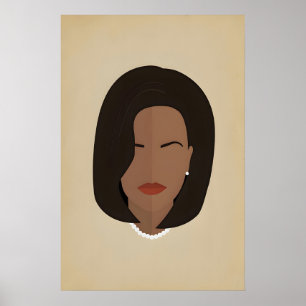 Poster Michelle Obama, Ícone das Mulheres Negras que Faze