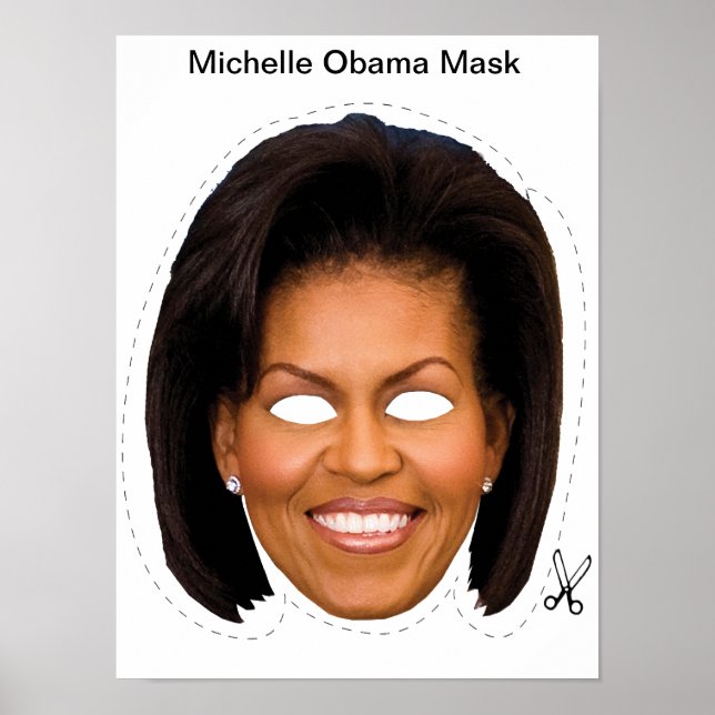 Pôster Michelle Obama Mask (Frente)