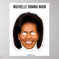 Michelle Obama Mask Cutout