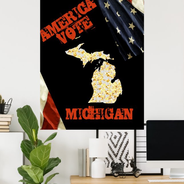 POSTER MICHIGAN (Escritório em casa)