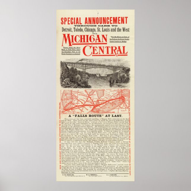 Poster Michigan Central Railroad (Frente)