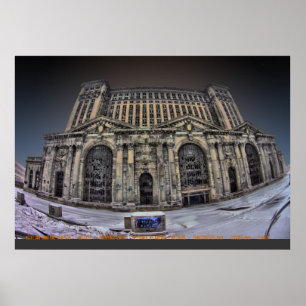 Pôster Michigan Central Station, Detroit, dezembro de 200
