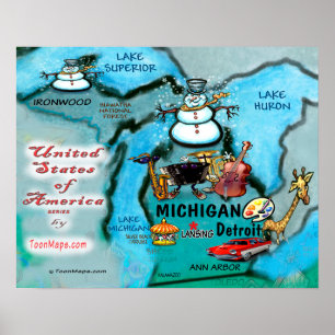 Pôster Michigan EUA