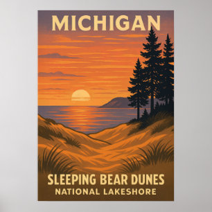 Poster Michigan Sleeping Bear Dunes National Lakeshore 02