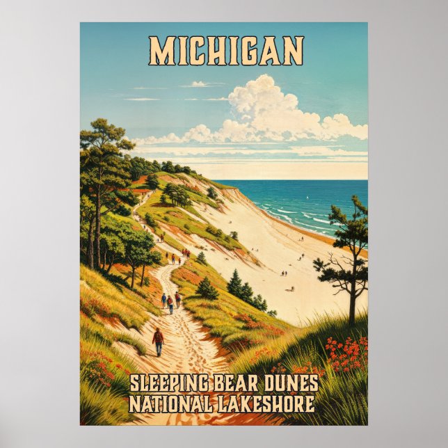 Poster Michigan Sleeping Bear Dunes National Lakeshore 03 (Frente)