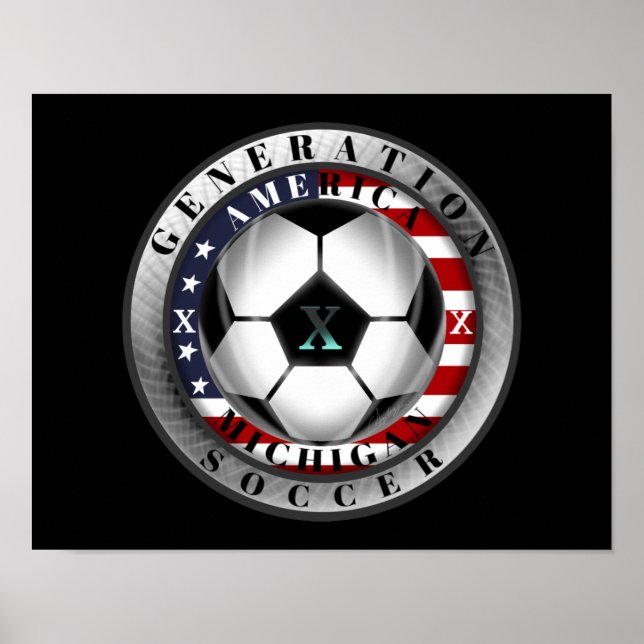 Poster Michigan State Generation X American Soccer (Frente)