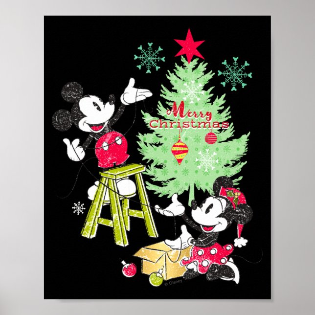 Poster Mickey Minnie Clic Christmas Tree  (Frente)