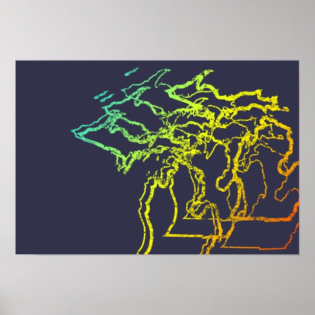 Poster micMichigan chill blur (Frente)