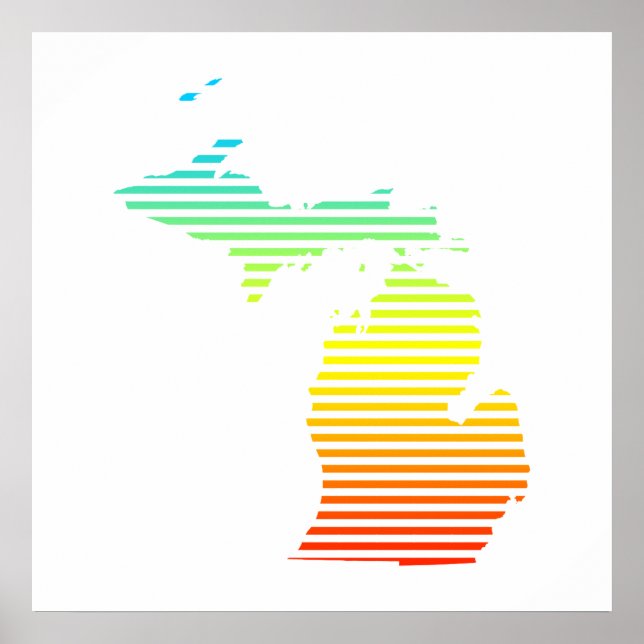 Pôster micMichigan chill fade (Frente)