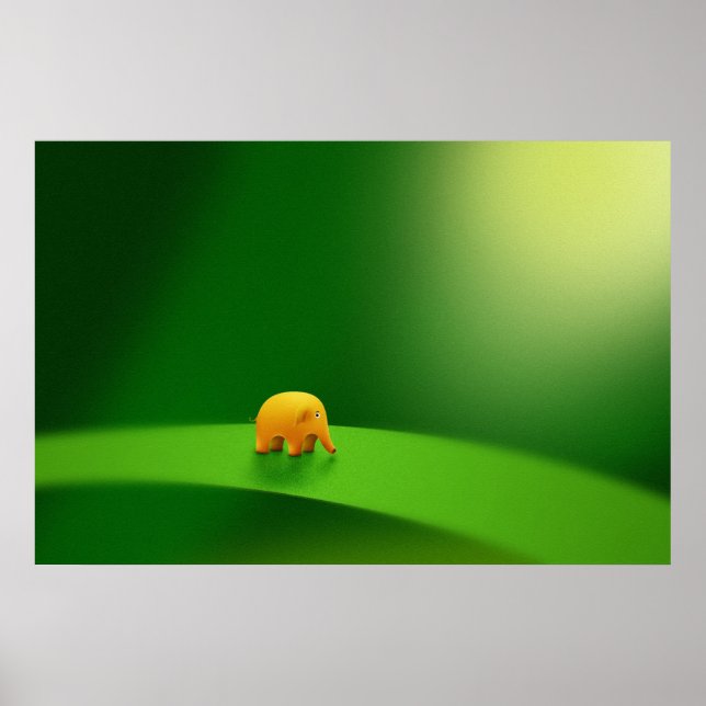 Pôster Micro Animais - Elefante (Frente)