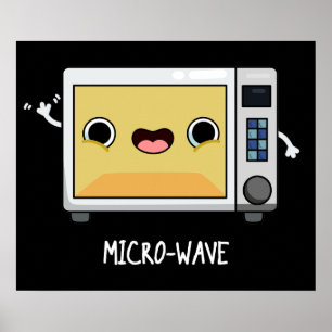 Poster Micro-ondas Funny Pun Dark BG