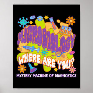 Poster Microbiologia Misteriosa Máquina De Laboratório De
