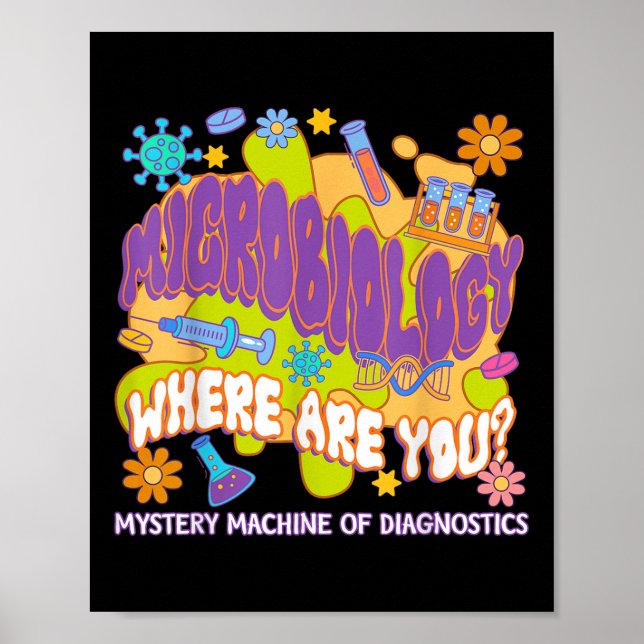 Poster Microbiologia Misteriosa Máquina De Laboratório De (Frente)