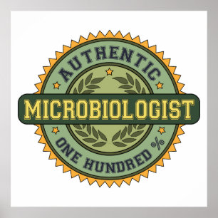 Pôster Microbiologista autêntico