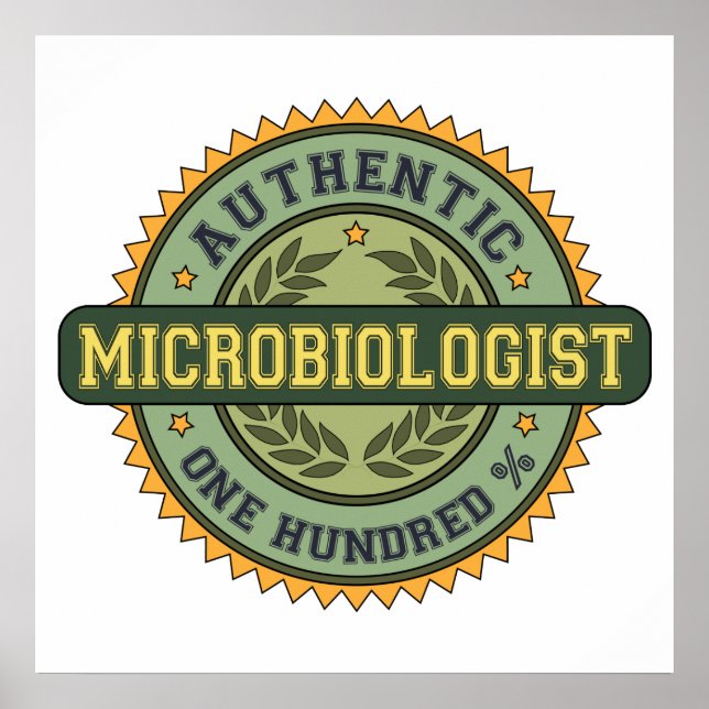 Pôster Microbiólogo Autêntico (Frente)