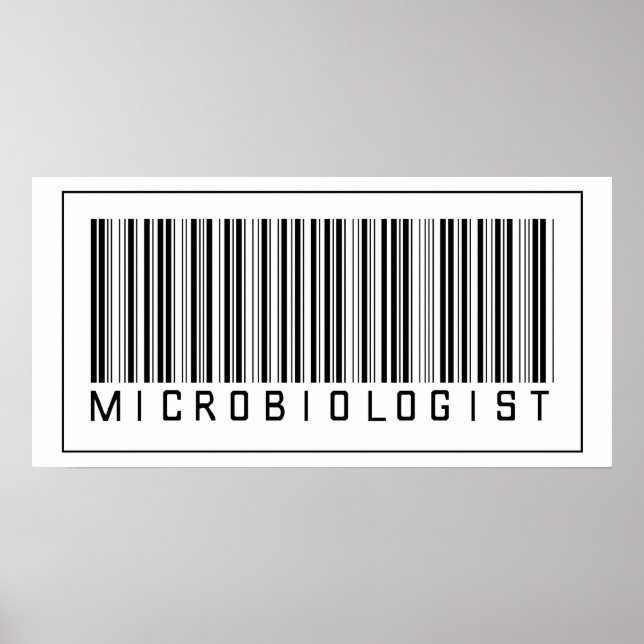 Pôster Microbiólogo Barcode (Frente)