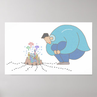 Poster Microcosmo aos seus pés.
