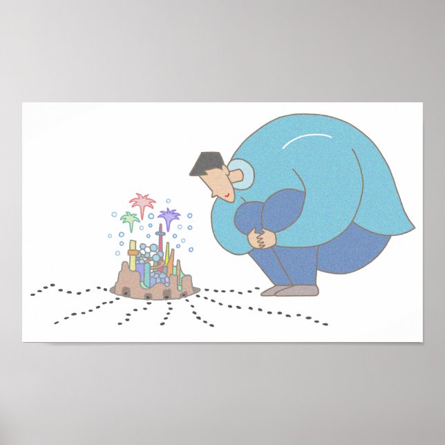 Poster Microcosmo aos seus pés. (Frente)