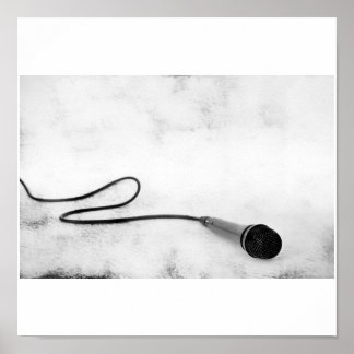 Poster Microfone Grunge
