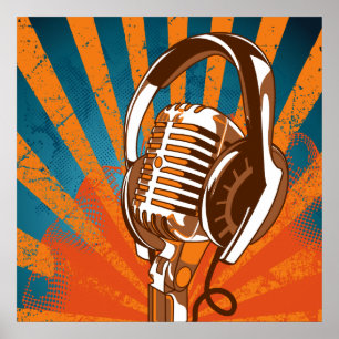 Pôster Microfone urbano