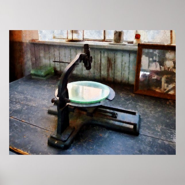 Pôster Microscópio antigo movido (Frente)