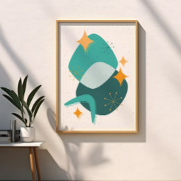 Poster Mid-Century Atomic Age Abstract 17
